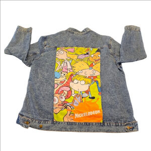 Nickelodeon Denim Cartoon Trucker Button Down Jacket Size 3X